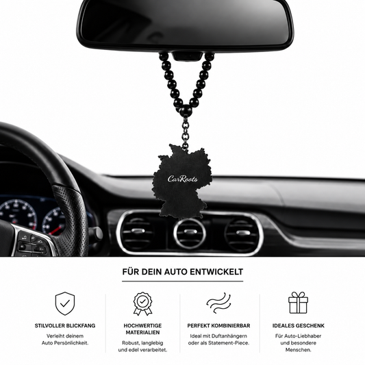 Deutschland Auto Perlenkette für dein Auto Innenspiegel 🇩🇪✨