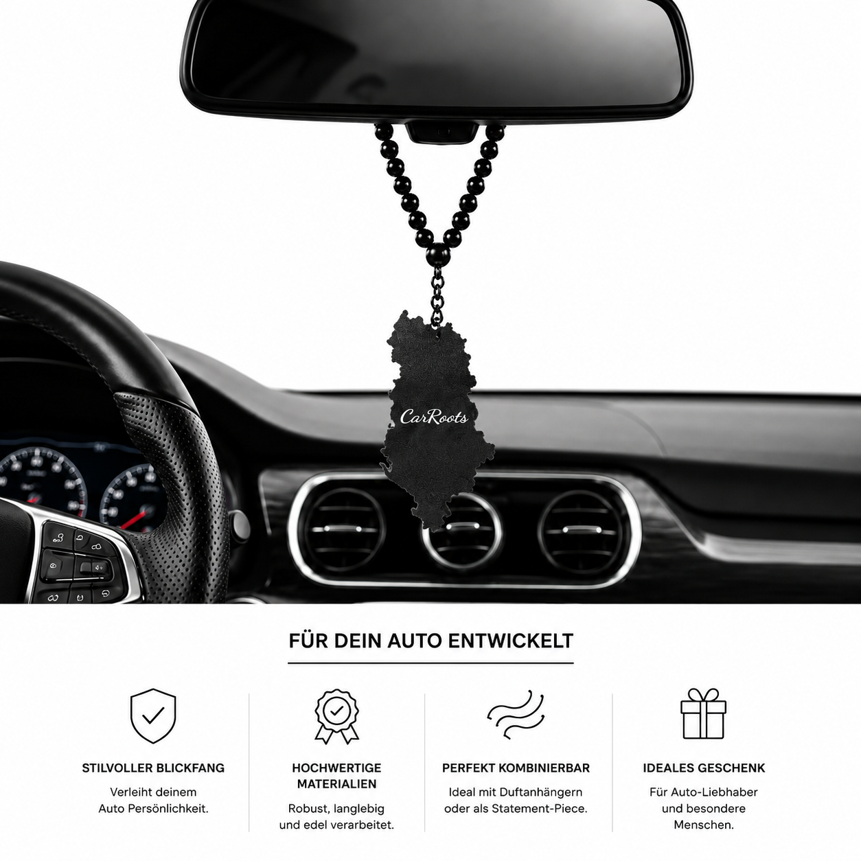 Albania Pearl Necklace – Car Rearview Mirror Hanging Ornament